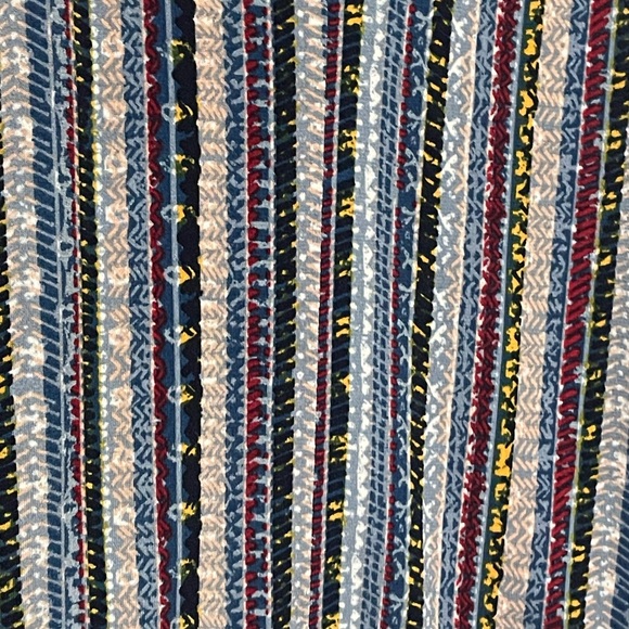 BCBGENERATION Stripe Faux Wrap Midi Dress Size Medium Multi color - Picture 6 of 6